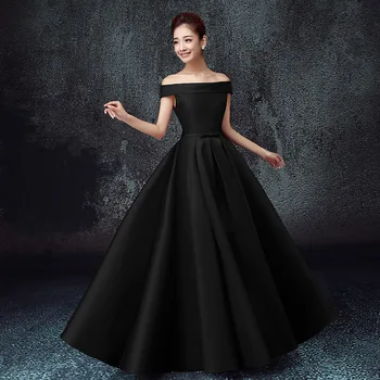 

QNZL-BSHS#Off Shoulder lace up plus size 2020 new evening dresses for autumn and winter Ball gown cheap wholesale women clothing