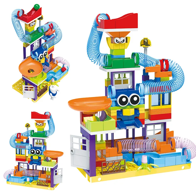 Строительные блоки Marble Racing Run детские конструкторы игровая площадка лабиринт