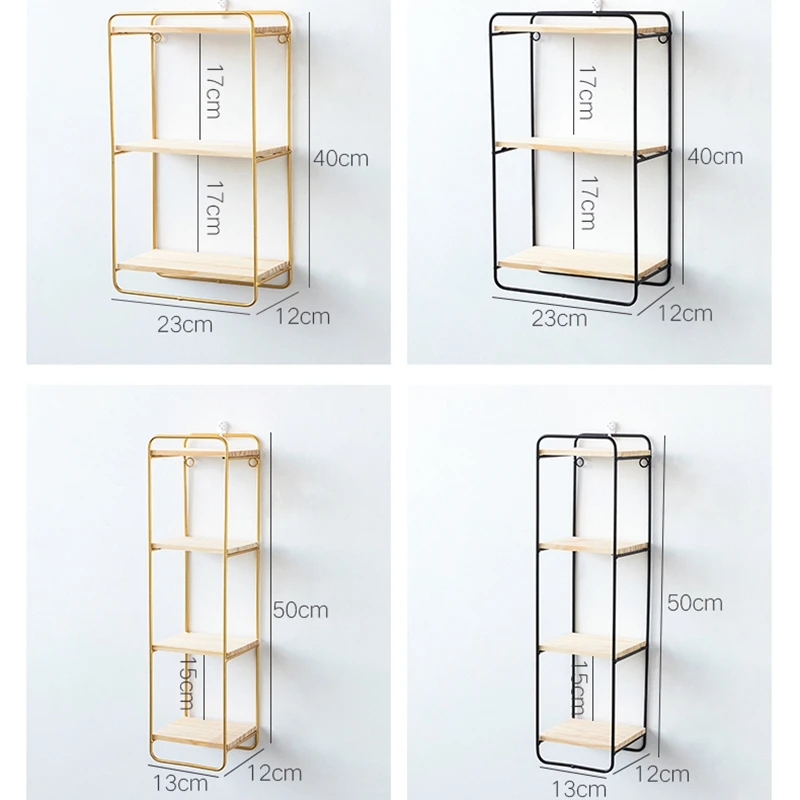 Creative Nordic Style Wall Pendant Decoration Iron Shelf Decorative Wall Shelf Home Organization and Storage Room Organizer