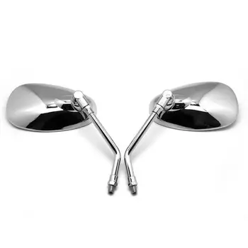 

Thread side mirrors Motorcycle Rearview Mirrors Chrome 10MM Plastic shell