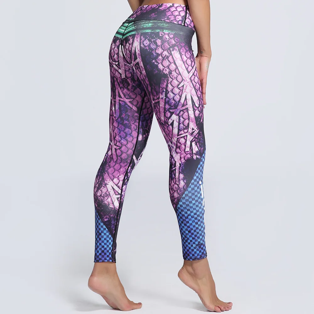 New quick-dry breathable digital printing lady pants body-building pants leggings