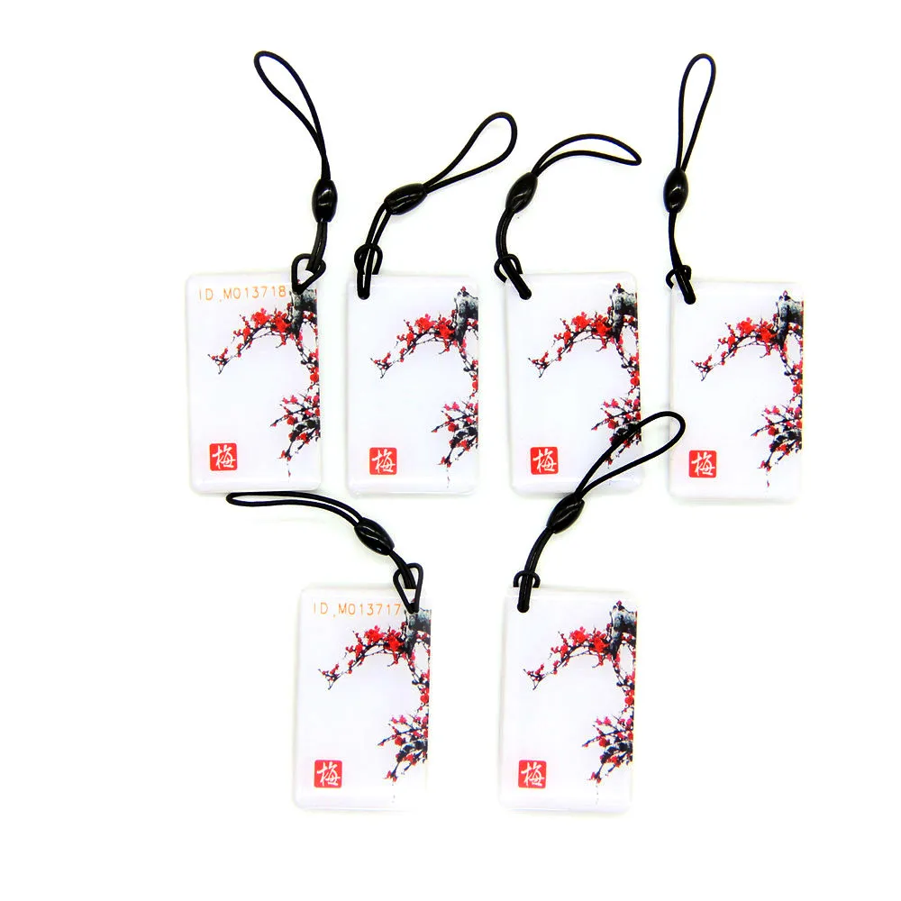 1 шт. 125 кГц EM4100 TK4100 RFID Цветущий сливовый клей брелок для ключей бесконтактная