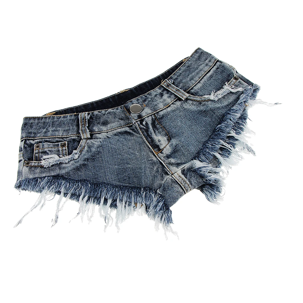 Low Waist Shorts Mini Hot Pants Jeans Pole Dance Thong Bar Shorts Micro Sports Denim Beach Casual Lady