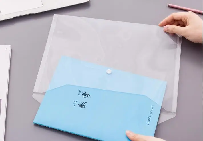 A4 transparent file bag paper folder stationery school office supplies
