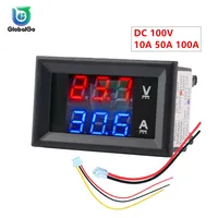 10A 50A 100A DC100V LED Digital Voltmeter Amperemeter Auto Motorrad Spannung Strom Meter Volt Detector Tester Monitor Panel Werkzeug