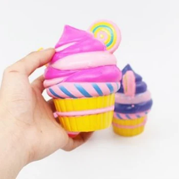 

Relax toy squishy squishies soft 10cm Ice Cream Simulation Cake Slow Rising Cellphone Straps Bread Toys Phone Chain Strap