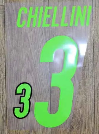 Черный никель Зеленый значок RONALDO DYBALA DE LIGT D. Santa MANDZUKIC HIGUAIN nameset - Цвет: Черный никель