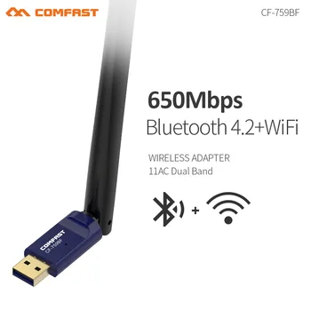

Comfast 2.4 & 5.8GHz Dual Band 6dBi Antenna High Speed 650Mbps Wifi Network Card Bluetooth 4.2 Wireless Adapter Access Point