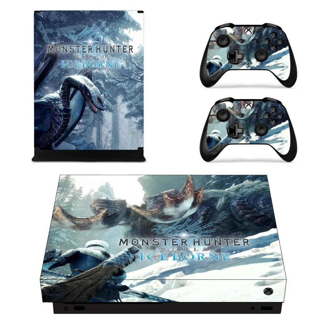 Monster Hunter World Iceborne наклейка на кожу для Xbox One X консоль и 2 контроллера для Xbox One X наклейка на кожу винил