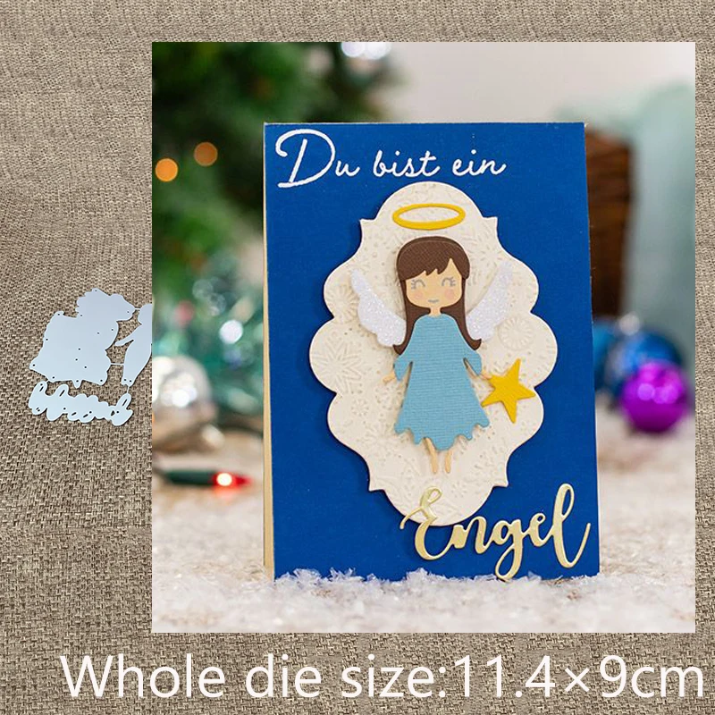 Новый дизайн металлические высечки ангельская девушка письмо скрапбукинг