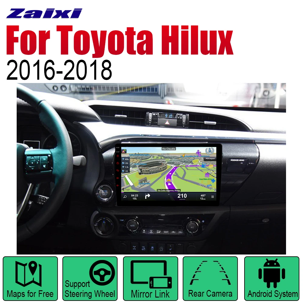 For-Toyota-Hilux-2016-2017-2018-Auto-Radio-2-Din-Android-Car-Player-GPS ...