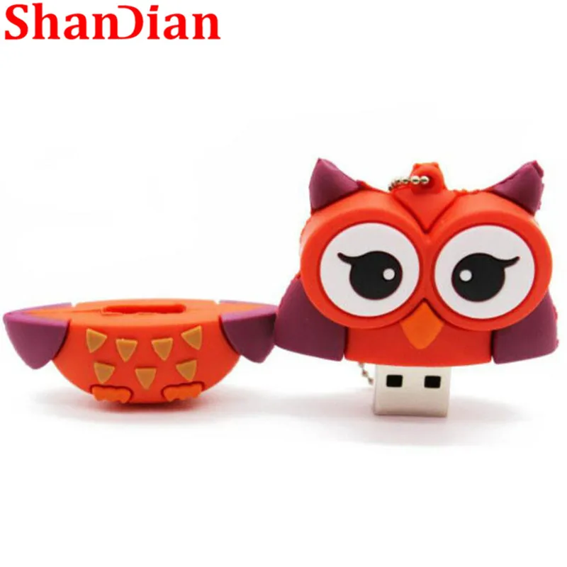 SHANDIAN милый пингвин сова лиса мультфильм флэш карта с usb интерфейсом накопитель 4G