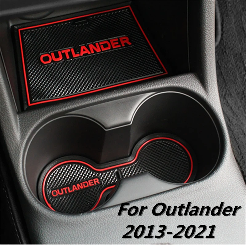 

Car Groove Pad Door Slot Pad Water Coaster Noise Reduction Pad Interior Accessories For Mitsubishi Outlander 2013-2019 2020 2021