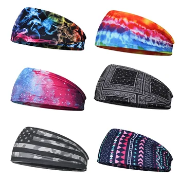 

2020 Starry Sky Digital Printing Sports Yoga Fitness Sweat-absorbent Turban Fashion Trend Hair Band