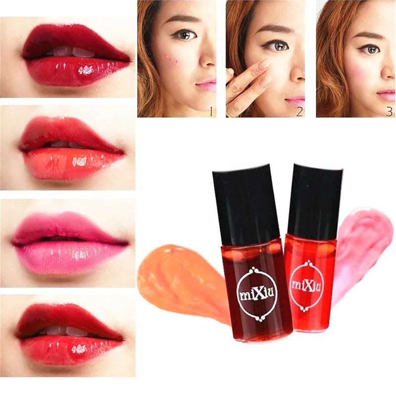 

Women Makeup Waterproof Multifunction Lip Gloss Tint Dyeing Liquid Lipgloss Blusher Long Lasting Makeup Cosmetics