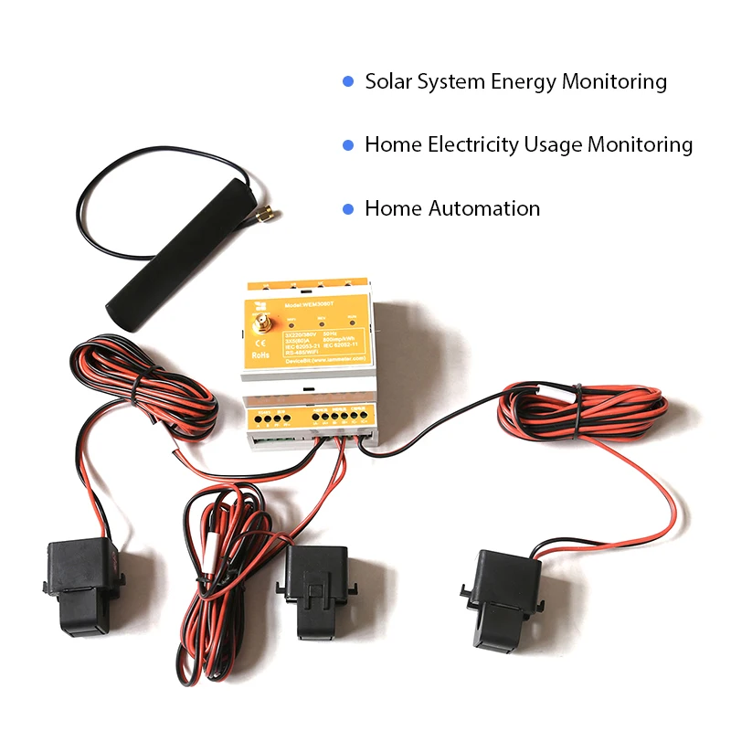US $180.00 Bi Directional Three Phase Wifi Energy Meter250adin Railintegration With Home Assistant Solar System