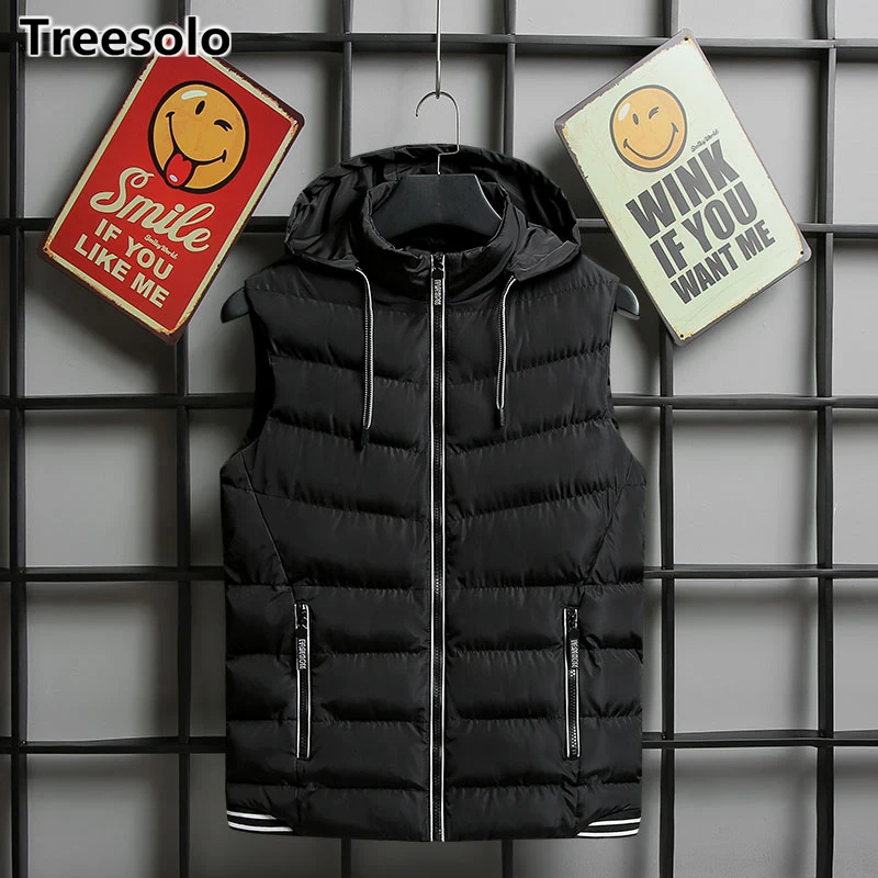 Casual Mens Vest Windbreaker Thicken Men's Waistcoat Cotton-Padded Warm Male Vests Spring Autumn Sleeveless Jacket for Men