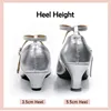 DKZSYIM Women Tango Dance Shoes Ballroom Latin Shoes Ladies Modern Jazz Comfortable Close Toe Middle Heel Party Dance Sneakers 4