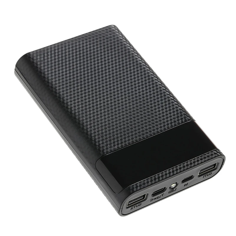 Чехол для зарядного устройства Bundwin 4x18650 коробка хранения 5 В два USB Type C Android