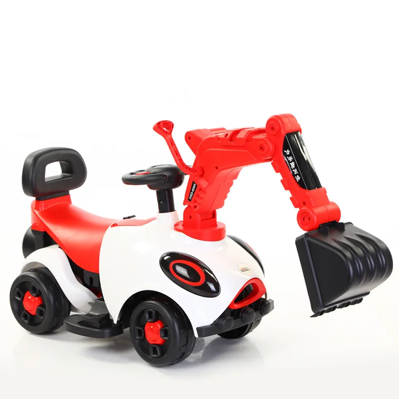 electric--red Игрушечный экскаватор-каталка скольжение и Электрический экскаватор детский игрушечный экскаватор Автомобильный Электрический двигатель игрушка с 4 колесами - Цвет: electric--red