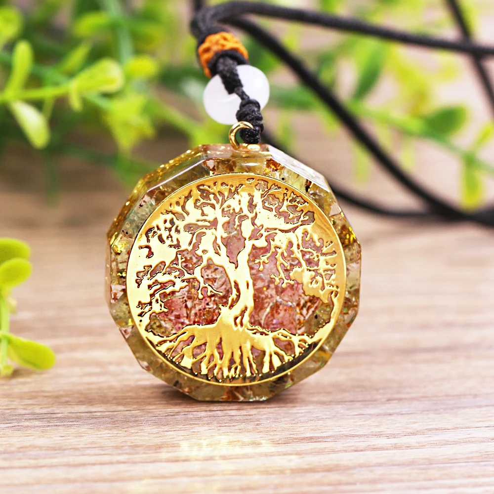 Orgonite ожерелье Древо жизни кулон энергетический камень реики чакры для йоги