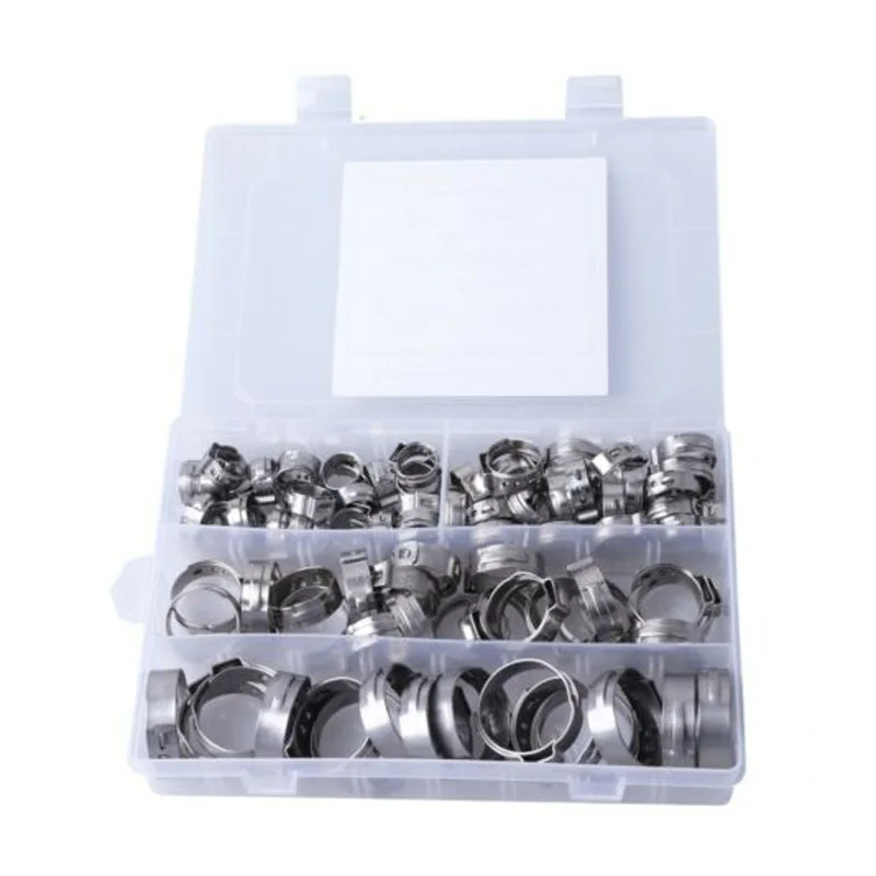 

90* Clamp Cinch Ring 3/8'' 1/2\" 3/4\" 1'' 304 Stainless Steel Hose Clamp Supplies
