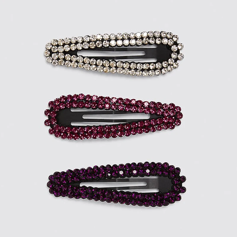 

Dvacaman ZA 2019 Fashion Sparkly Rhinestone Hair Pins for Women Party Gifts Accessories Crystal Beads Hair Clips Girl Barrettes