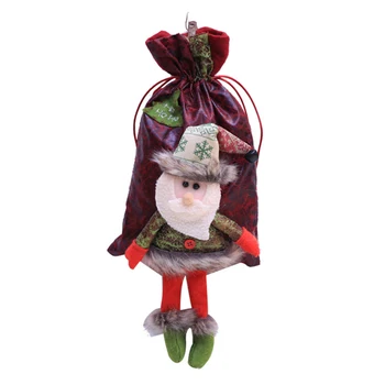 価格 新しいクリスマス大フェルトサンタバッグ子供クリスマスギフト靴下バッグ巾着ポケット