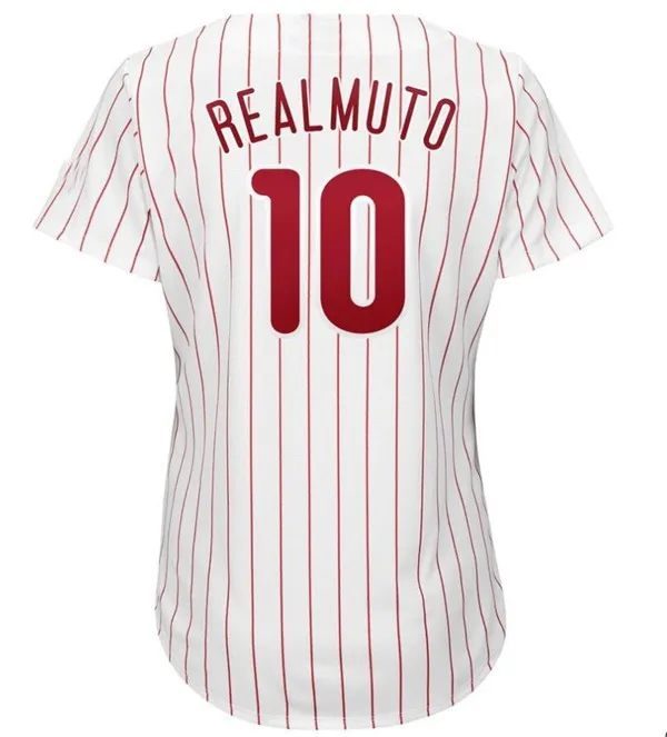 Новинка, мужская бейсбольная Джерси с принтом "Realmuto", "Philadelphia", США