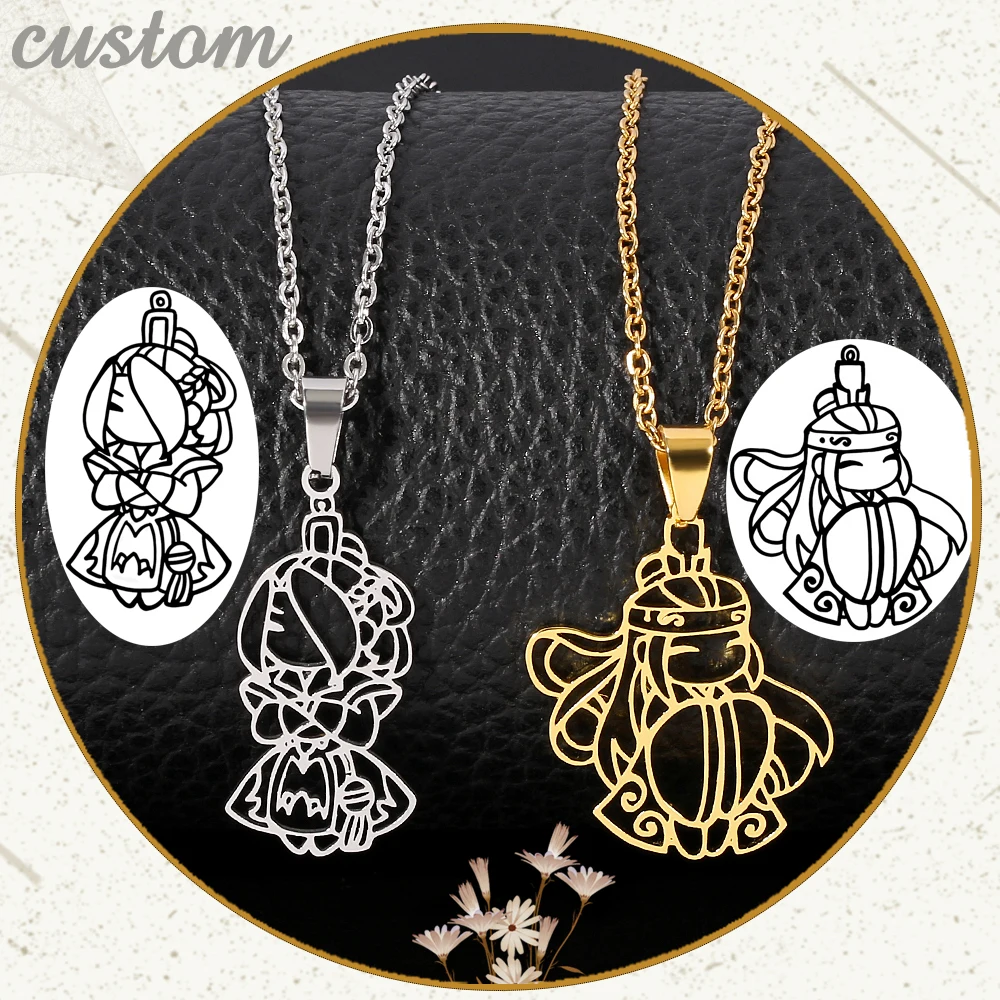 Pendant Necklace Jewelry Choker-Accessories Customize-Logo Stainless-Steel Personalized