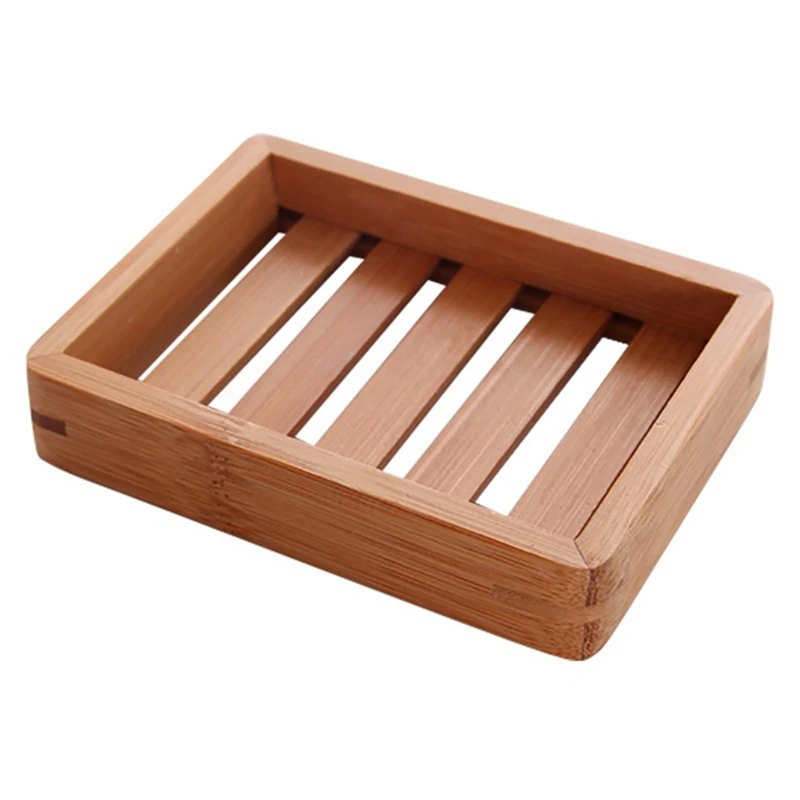 Portable Soap Dishes Creative Simple Bamboo Wood Manual Drain Soap Box Soap Tray Bathroom Toilet Japanese Wooden Soap Box