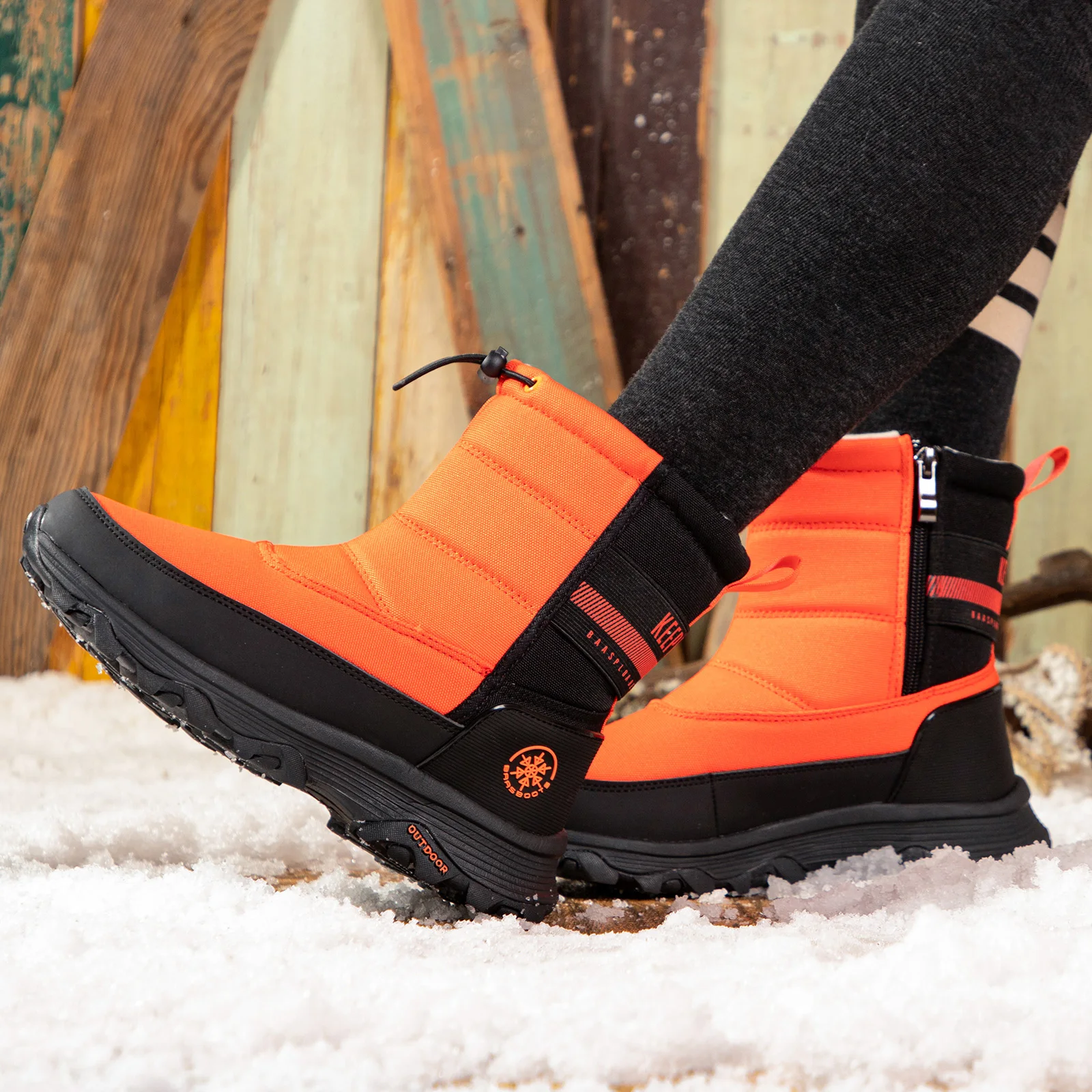 Baasploa 2021 Women Winter Shoes Waterproof Warm Sneakers Non Slip Men