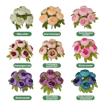 

Artificial Peony Flower Table Decor Floral Centerpiece Wedding Party Silk Cloth Fake Flower Home Decor Peony Flower