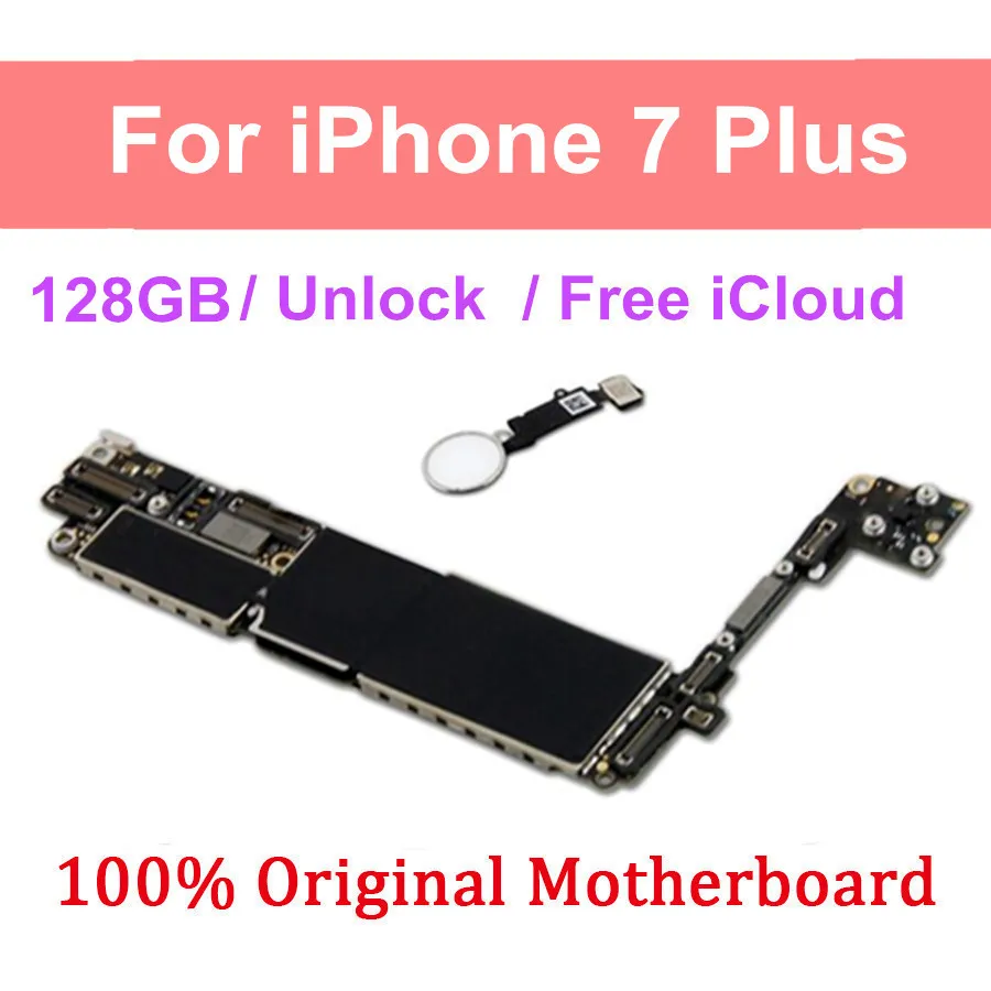 Заводская Разблокировка для iphone 7 Plus 5,5 дюймов материнская плата протестирована хорошо для iphone 7 Plus логическая плата с сенсорным ID 32 Гб 128 ГБ 256 ГБ