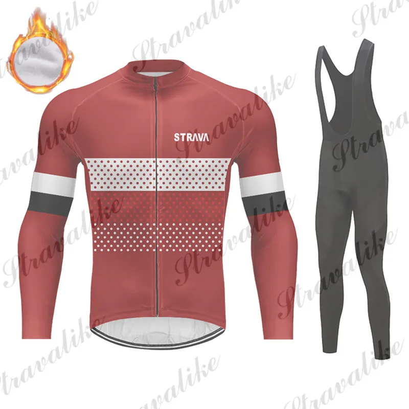 STRAVA 2020 мужской зимний велосипедный комплект из джерси специальный велосипед