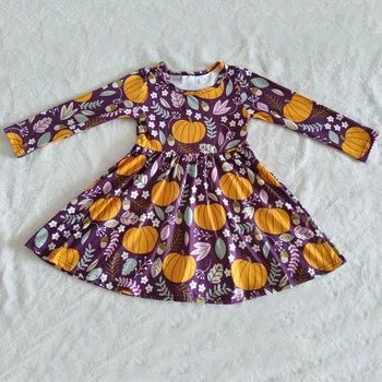 

Fall/ Winter Halloween Baby Dress New Girls Fashion Infantile Dresses Children's Clothes Pumpkin Style Kids Clothing Dress