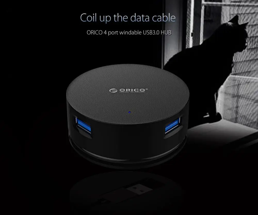 ORICO Супер Скоростной 4 портовый USB 3 0 концентратор сплиттер OTG адаптер с питанием
