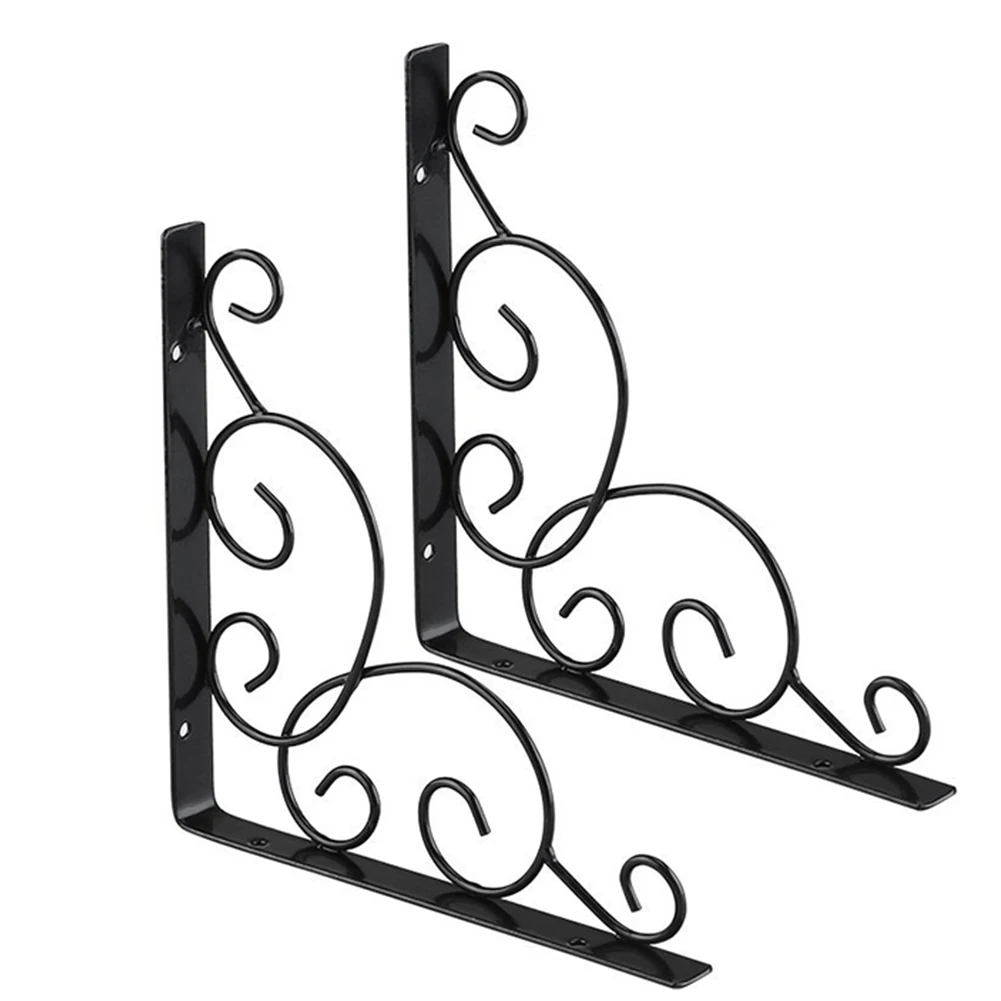 

2PCS Wall Bracket Heavy Support Home Bearing Iron Durable Shelf Table Triangle Mounted Hardware Furniture DIY