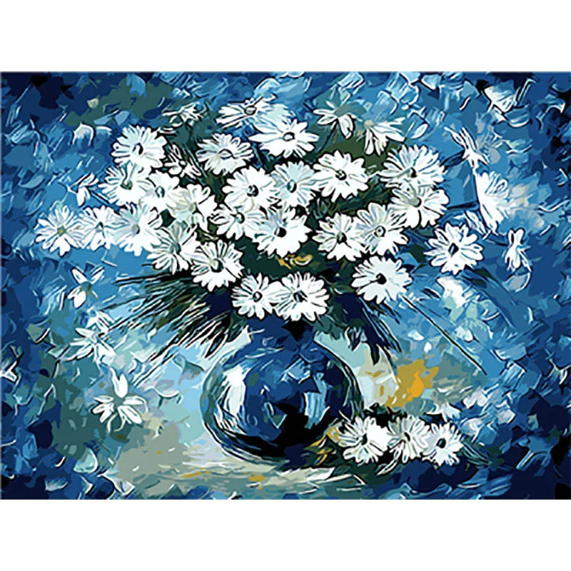 paint by number1 Раскраска по номерам для взрослых живопись маслом по номерам пронумерованные картины цифры художественная картина «цветок в вазе» пион - Цвет: paint by number1