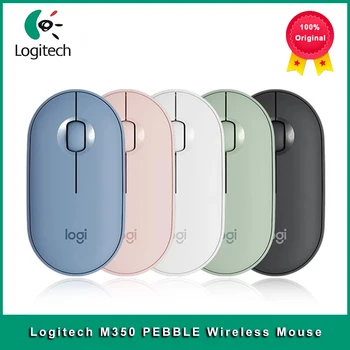 Logitech Pebble M350 Wireless Bluetooth Mouse Original Mini&Thin 1000DPI 100g High Precision Optical Tracking Unifying Colorful 1