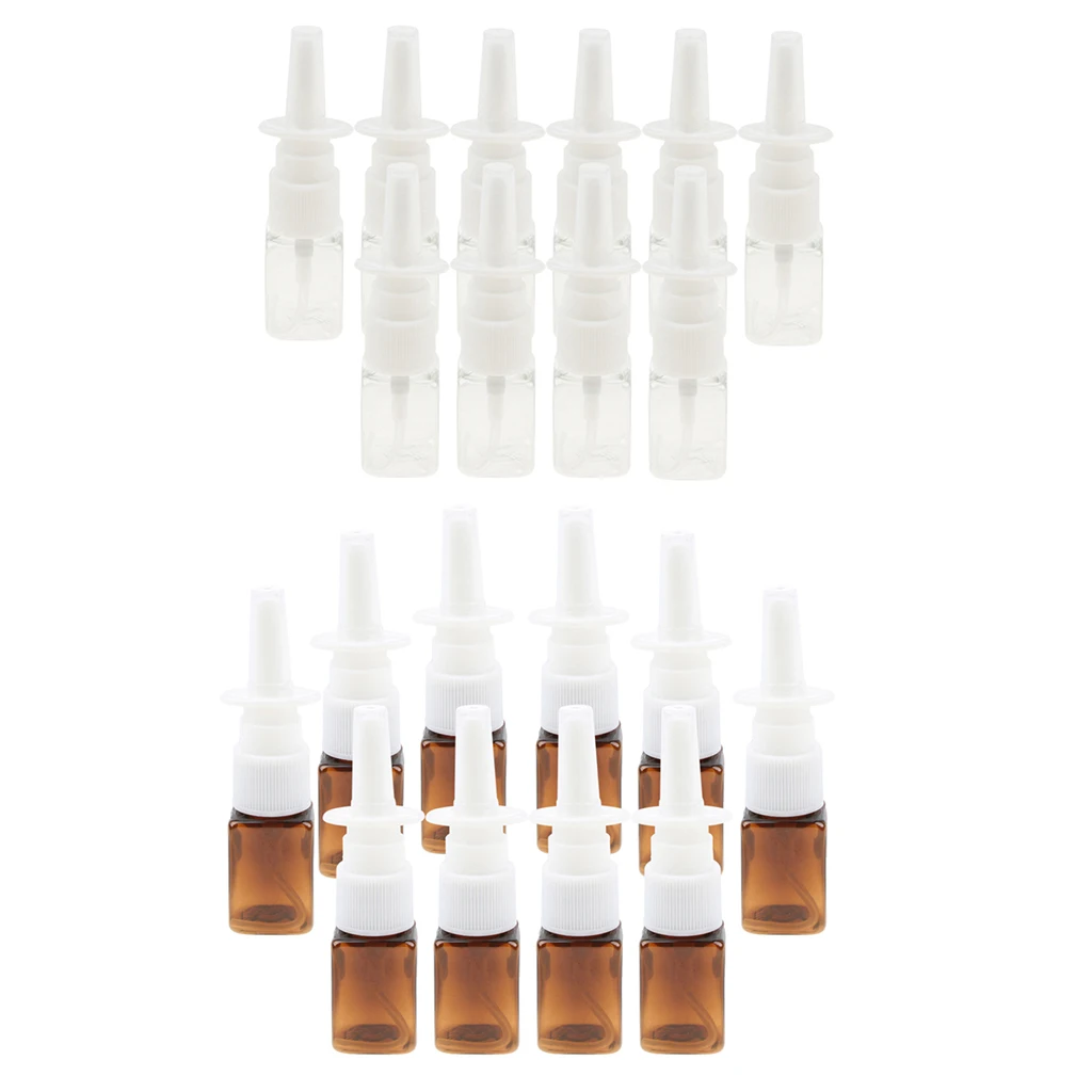 20pcs Refillable Empty Nasal Spray Bottles Fine Mist Vials for Travel 10ml | Красота и здоровье