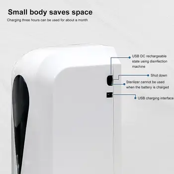 

Wall-mounted Soap Dispenser Charging Plug-in tType Dual-purpose Induction Disinfection Machine Environmentally Friendly Soap Dis