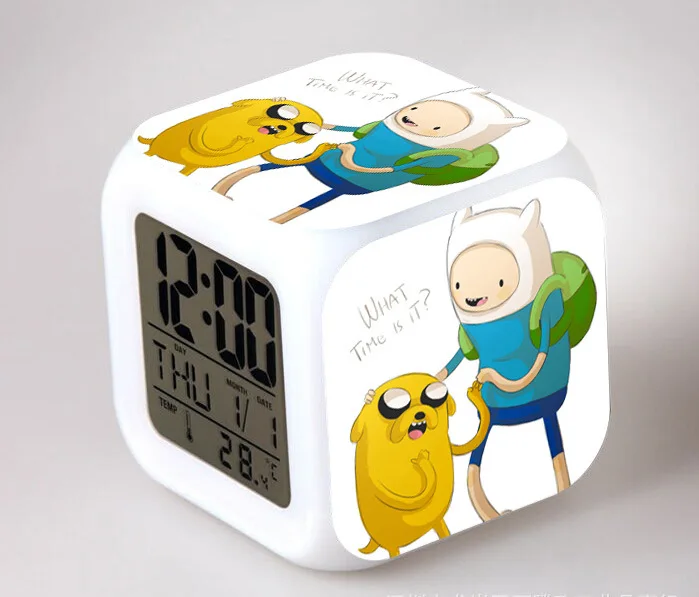 Горячая мультфильм reloj Цифровой де led Цвет ido 7 цветов флэш меняющие игрушки Детский будильник спальня ночные световые часы - Цвет: 25