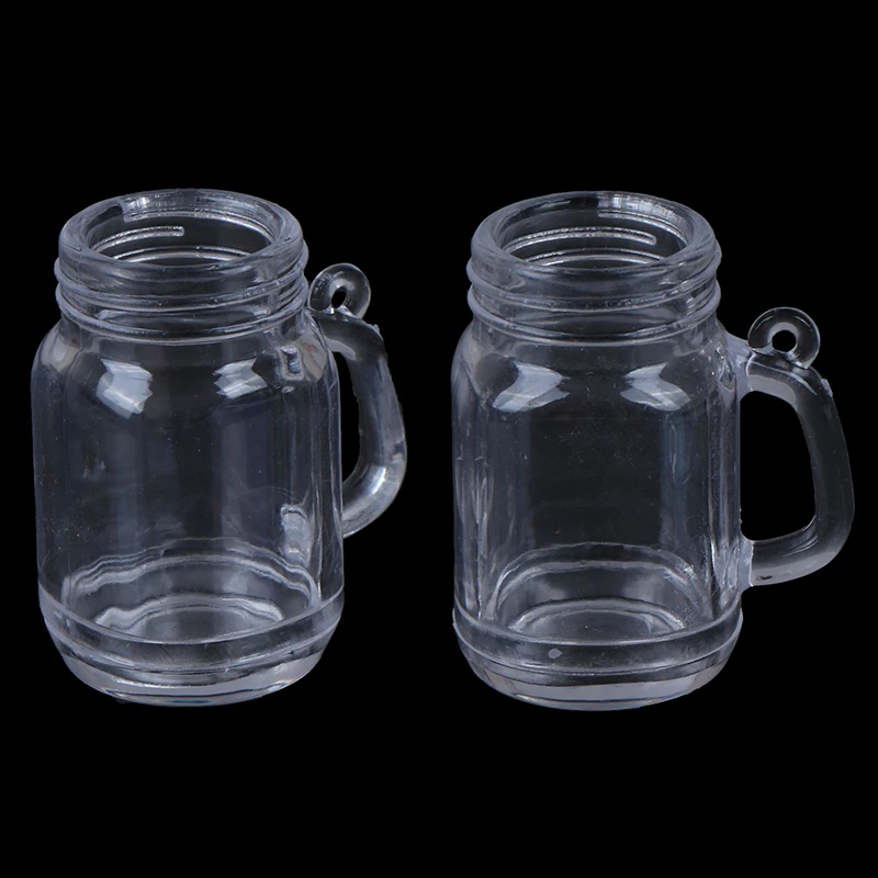 

Hot 1Pc 1:12 1:6 DIY Plastic Transparent Miniature Cup Dollhouse Craft Home Decor