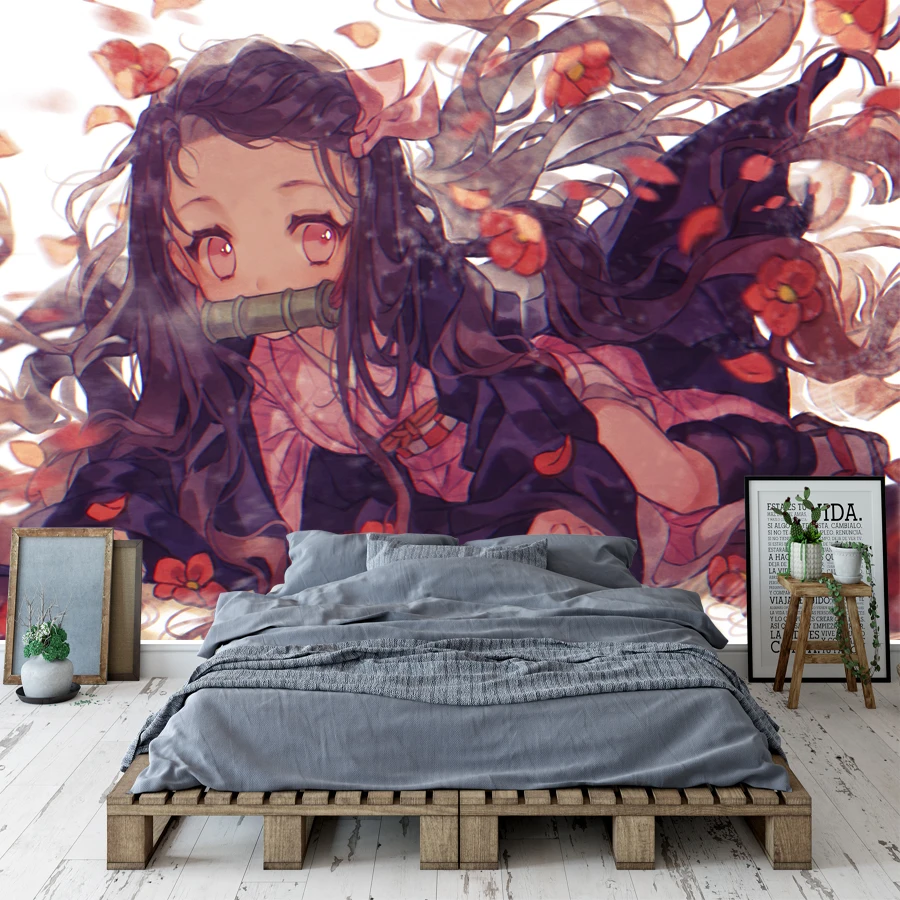 Zoológicos demon slayer kamado nezuko decoração imagem mural anime