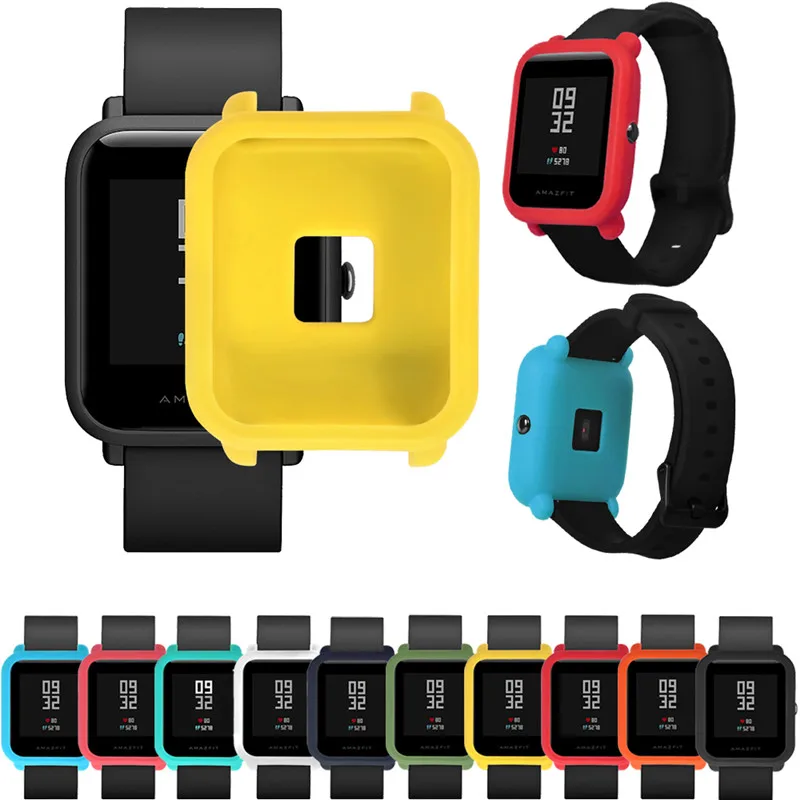 Мягкий ТПУ защитный силиконовый Полный Чехол для Huami Amazfit Bip Молодежные часы носимые устройства Фитнес браслет аксессуары
