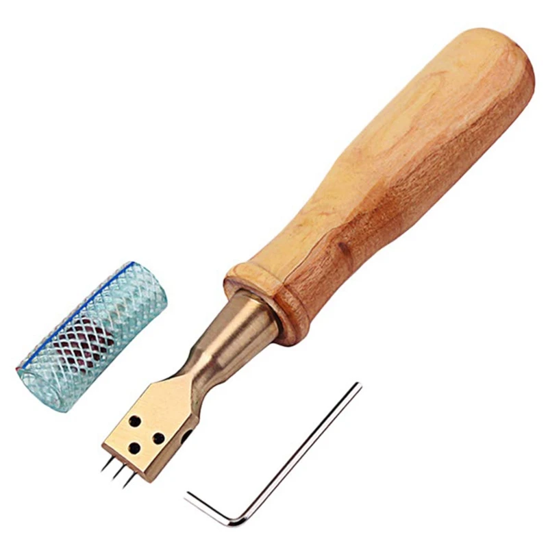 

Piano Tuner Tool Bent Head Piano Hammer 3 Needle Voicing Tool with Hardwood Handle and Wrench and Pipe