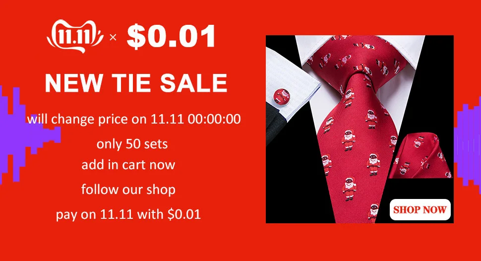 0,01, Hi-Tie, красные рождественские галстуки для мужчин, запонки, набор, шелк, подарки, Цветочные жаккардовые галстуки, вечерние галстуки, большие мужские галстуки