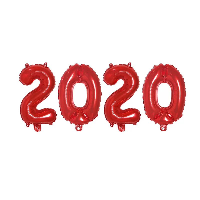 4 шт. воздушные шары из фольги с цифрами 2020 золотые серебряные гелиевые баллоны