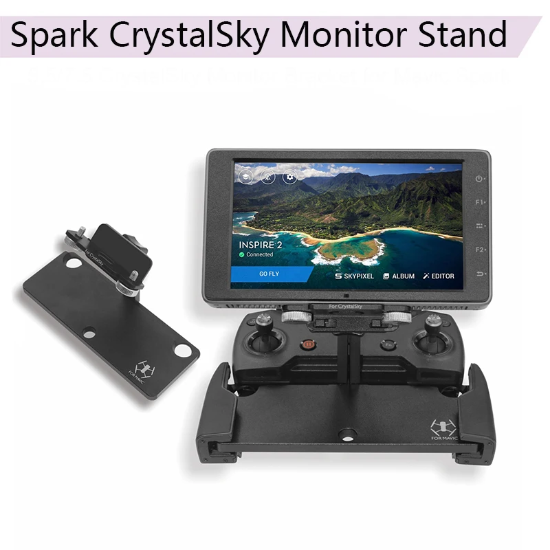 Flash Sale DXN CrystalSky Mount Adapter Holder for DJI Mavic Pro Spark Mavic Mini Mavic 2 Zoom 5.5/7.85in Monitor Remote Controller Accessory 